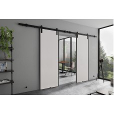 Dubultās bīdāmās durvis AURA DUO Loft R, balts